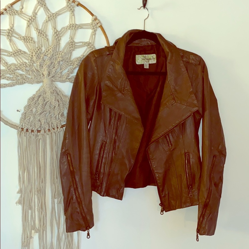 Baguda Faux Leather Jacket
